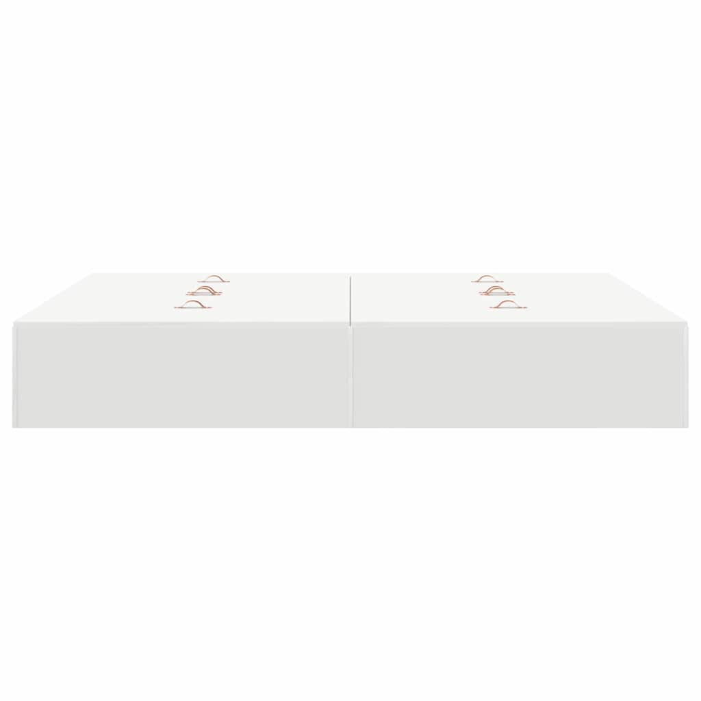 Storage Bed Frame White 140 x 200 cm Engineered Wood