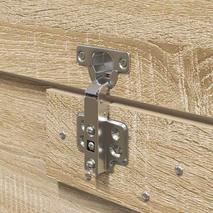 Storage Bed Frame Sonoma Oak 140 x 200 cm Engineered Wood