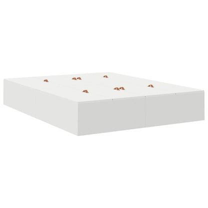 Storage Bed Frame White 150 x 200 cm Engineered Wood