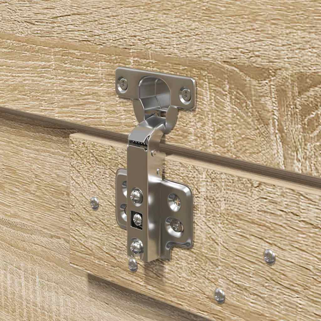 Storage Bed Frame Sonoma Oak 150 x 200 cm Engineered Wood