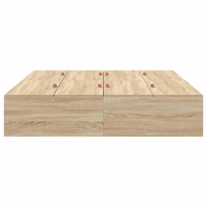 Storage Bed Frame Sonoma Oak 150 x 200 cm Engineered Wood