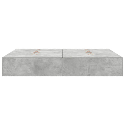Storage Bed Frame Concrete Grey 150 x 200 cm Engineered Wood