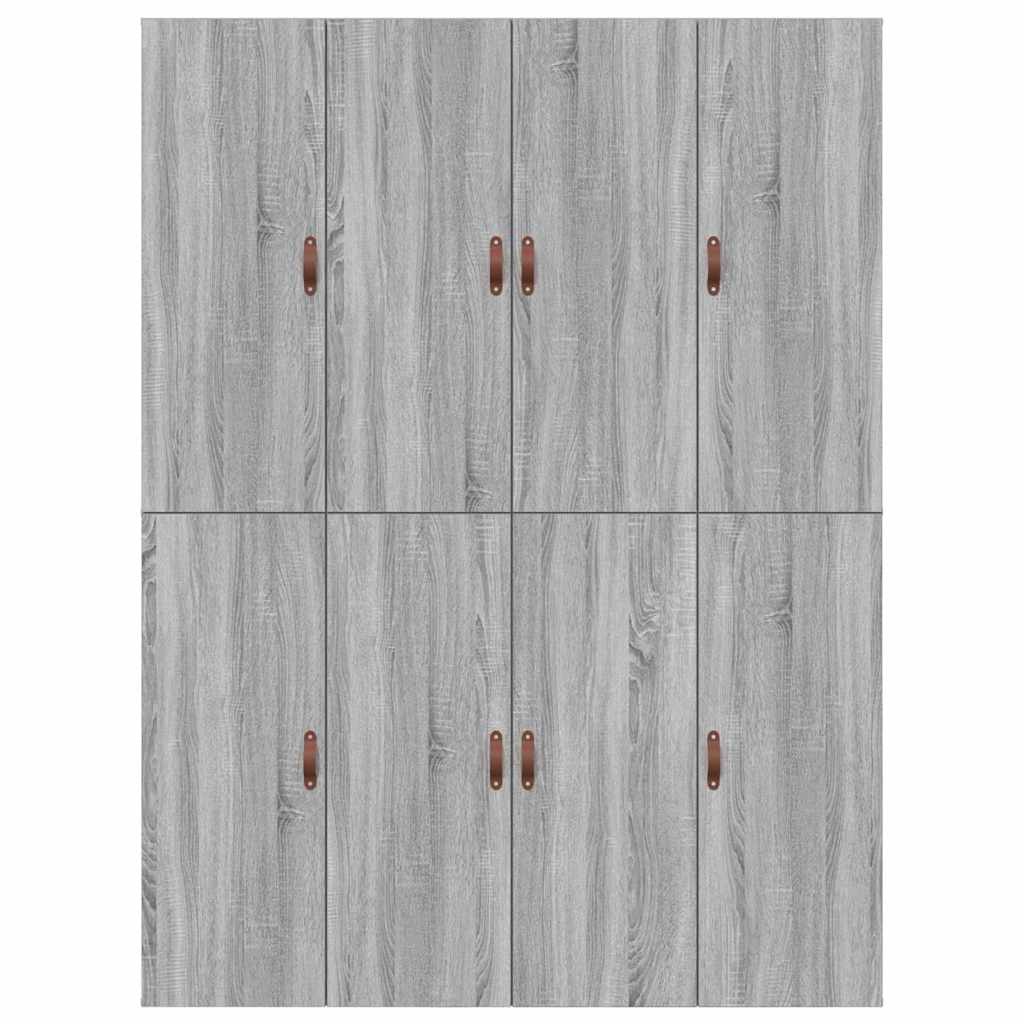 Storage Bed Frame Grey Sonoma 150 x 200 cm Engineered Wood