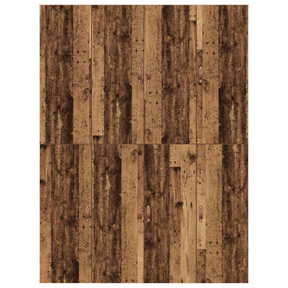Storage Bed Frame Old Wood 150 x 200 cm Engineered Wood