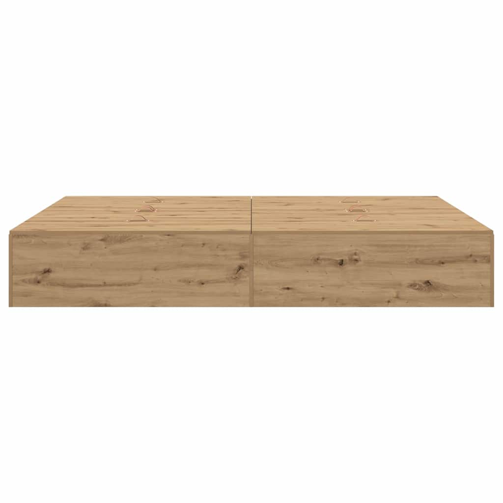 Storage Bed Frame Artisan Oak 150 x 200 cm Engineered Wood