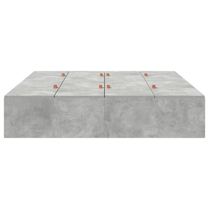 Storage Bed Frame Concrete Grey 160 x 200 cm Engineered Wood