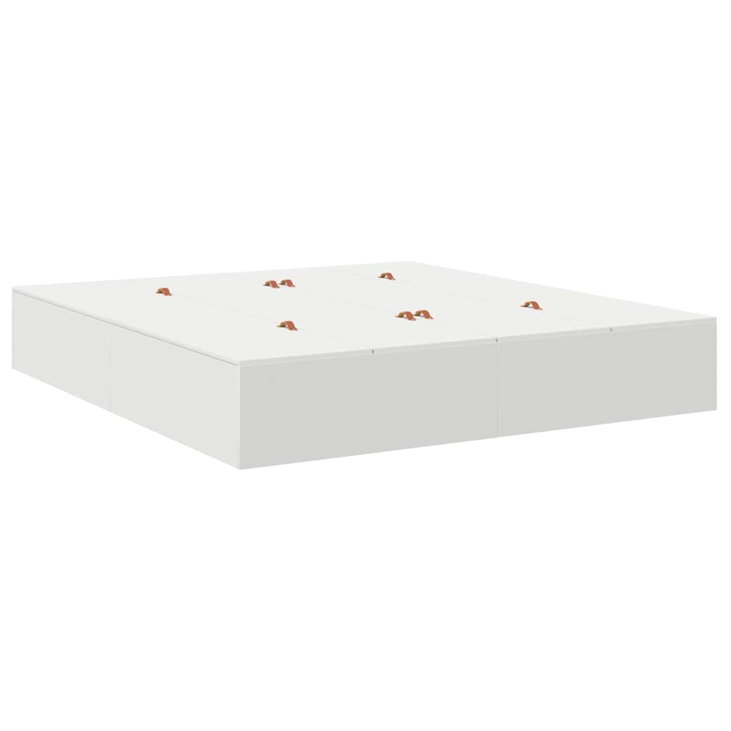 Storage Bed Frame White 180 x 200 cm Engineered Wood