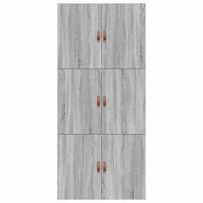 Storage Bed Frame Grey Sonoma 90 x 190 cm Engineered Wood