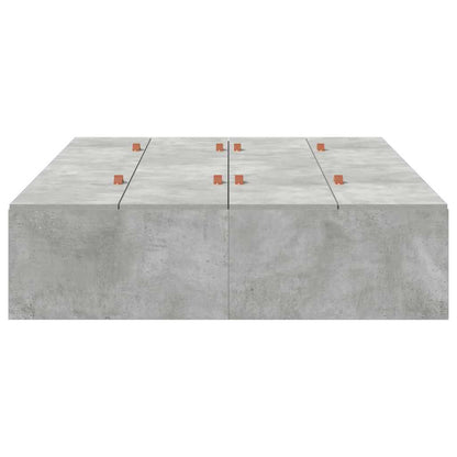Storage Bed Frame Concrete Grey 120 x 190 cm Engineered Wood