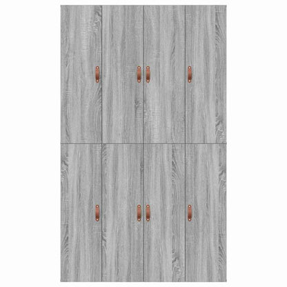 Storage Bed Frame Grey Sonoma 120 x 190 cm Engineered Wood