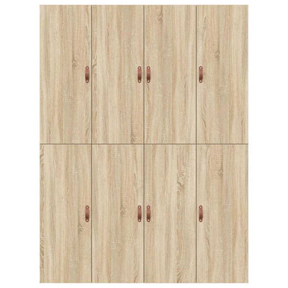 Storage Bed Frame Sonoma Oak 140 x 190 cm Engineered Wood