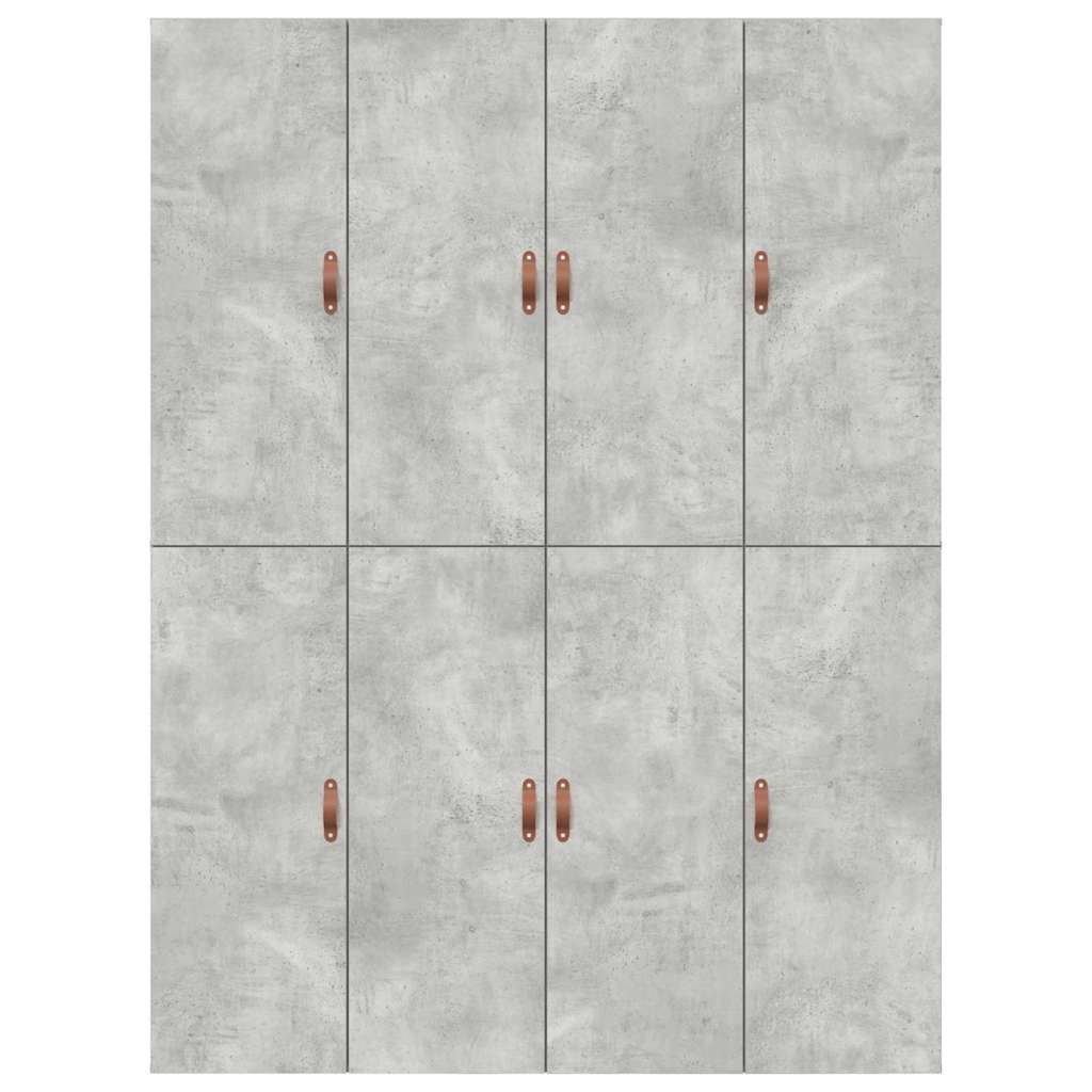 Storage Bed Frame Concrete Grey 140 x 190 cm Engineered Wood