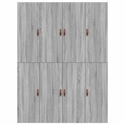 Storage Bed Frame Grey Sonoma 135 x 190 cm Engineered Wood
