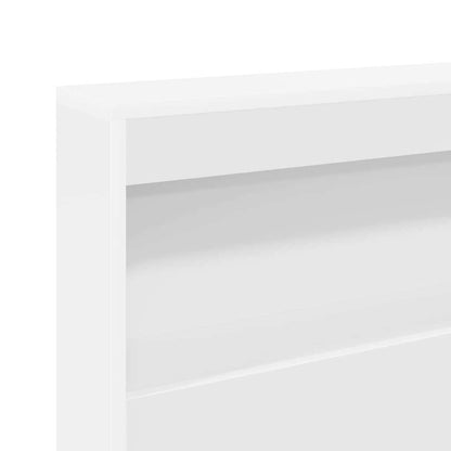 Storage Headboard White Engineered Wood