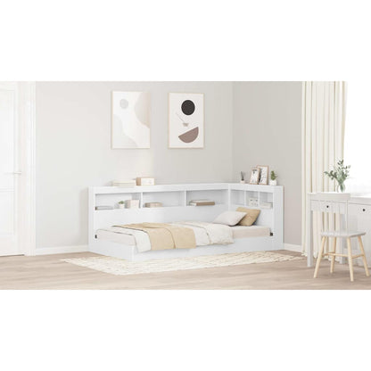 Storage Headboard with Shelf White 80 cm Engineered Wood