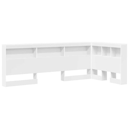 Storage Headboard White Engineered Wood