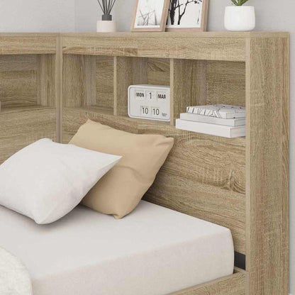Storage Headboard Sonoma Oak 80 cm Engineered Wood