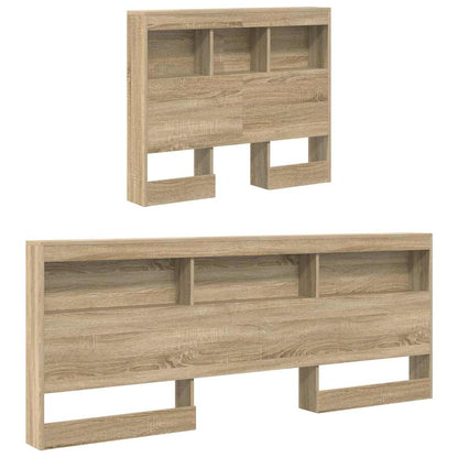 Storage Headboard Sonoma Oak 80 cm Engineered Wood