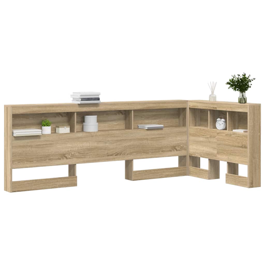 Storage Headboard Sonoma Oak 80 cm Engineered Wood