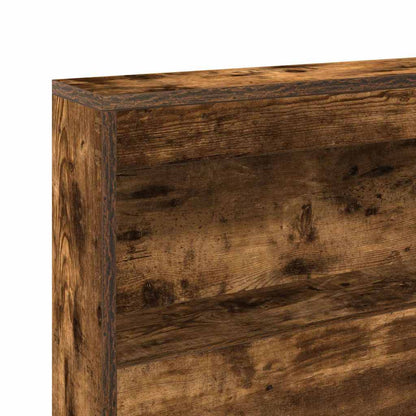 Storage Headboard with Shelf Smoked Oak 80 cm Engineered Wood