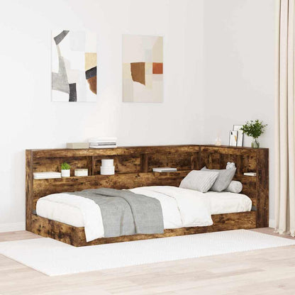 Storage Headboard Smoked Oak Engineered Wood