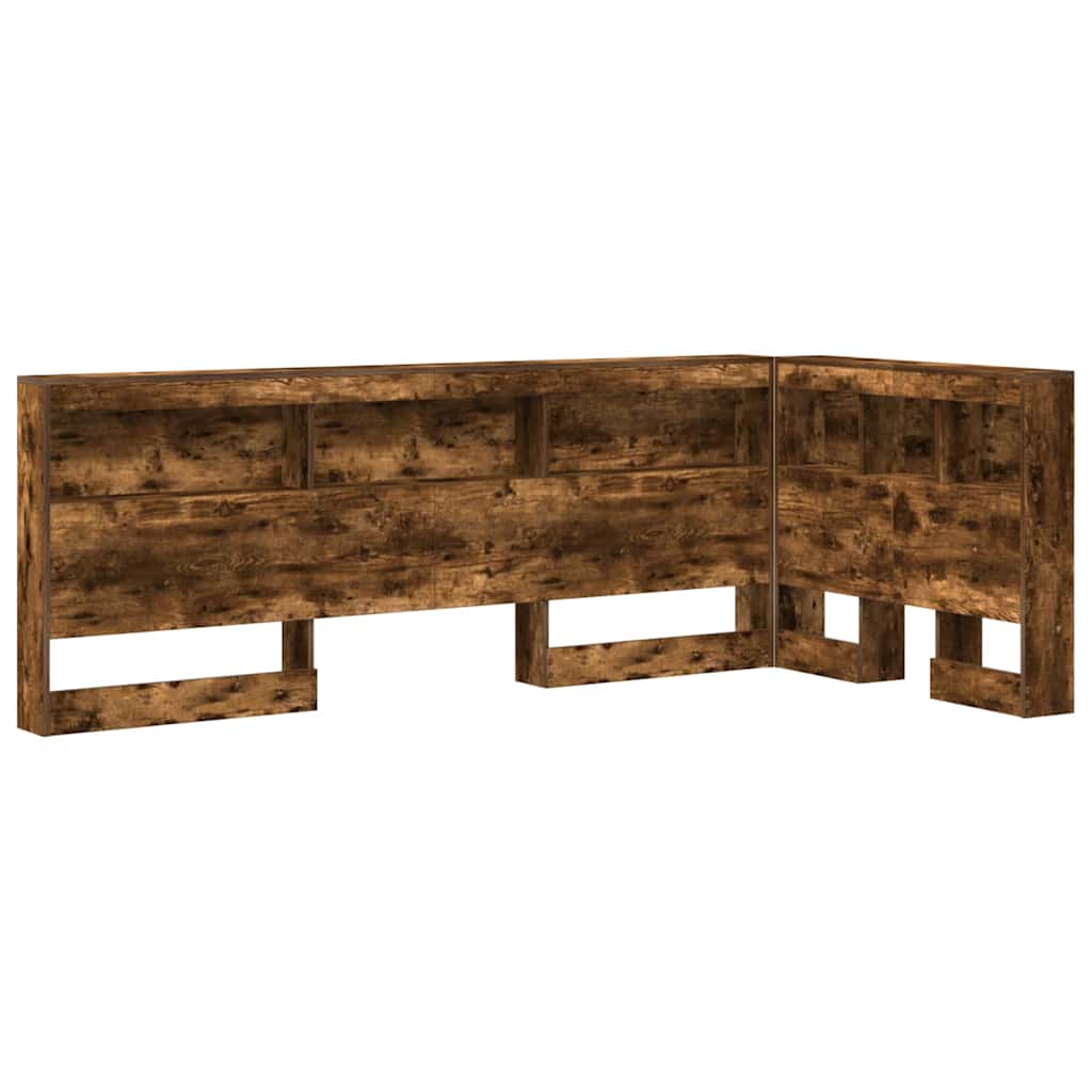 Storage Headboard Smoked Oak Engineered Wood