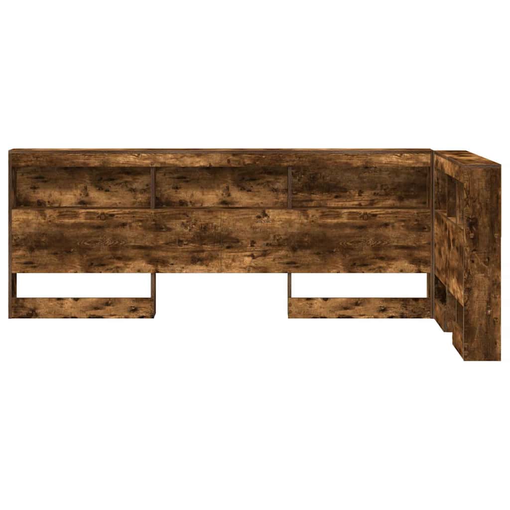 Storage Headboard Smoked Oak Engineered Wood