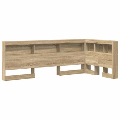 Storage Headboard with Shelf Sonoma Oak 90 cm Engineered Wood