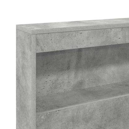 Storage Headboard Concrete Grey Engineered Wood