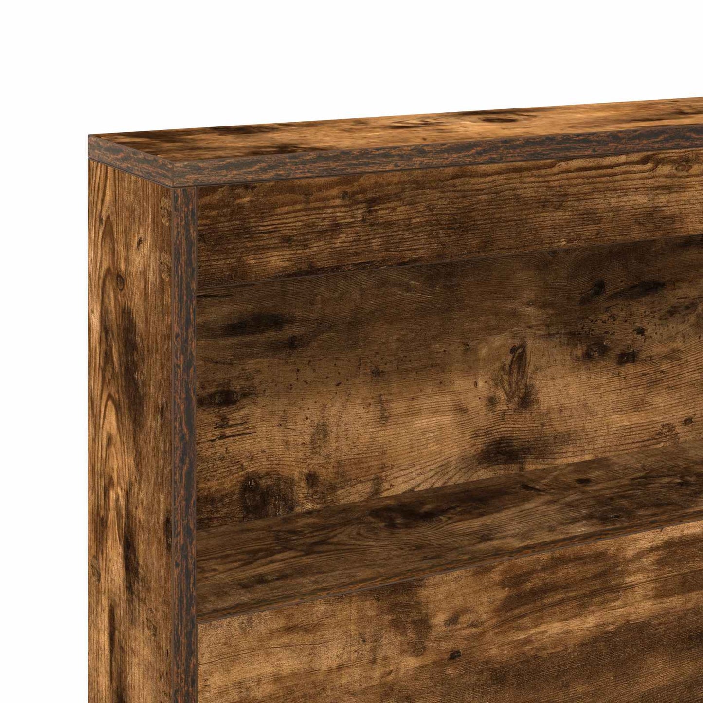 Storage Headboard with Shelf Smoked Oak 90 cm Engineered Wood