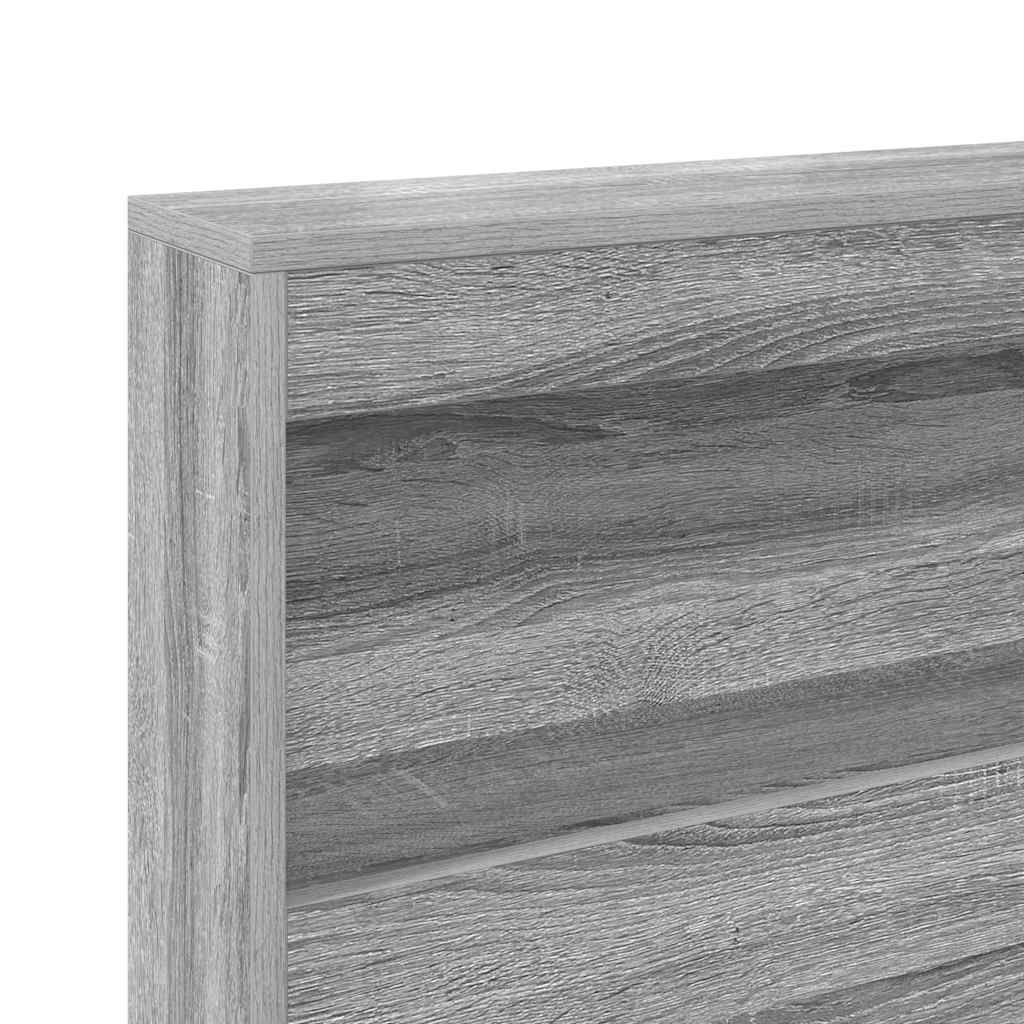 Storage Headboard Grey Sonoma Engineered Wood