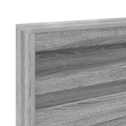Storage Headboard Grey Sonoma Engineered Wood
