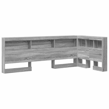 Storage Headboard Grey Sonoma Engineered Wood