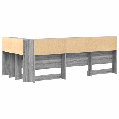 Storage Headboard Grey Sonoma Engineered Wood