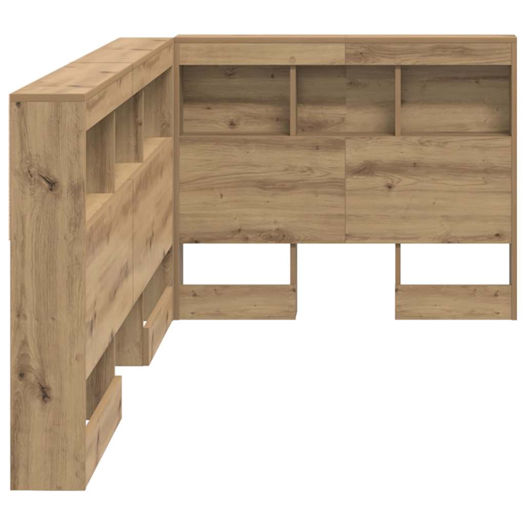 Storage Headboard Artisan Oak Engineered Wood