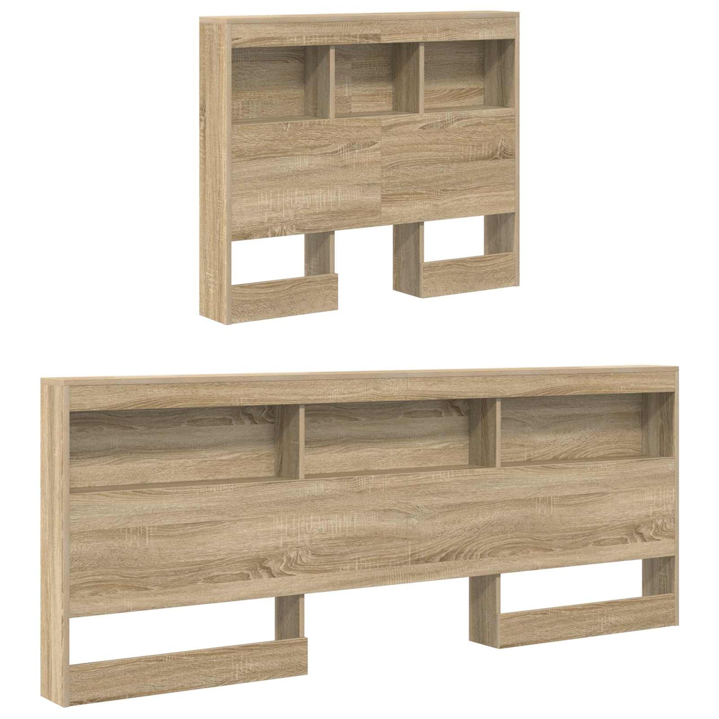 Storage Headboard with Shelf Sonoma Oak 100 cm Engineered Wood