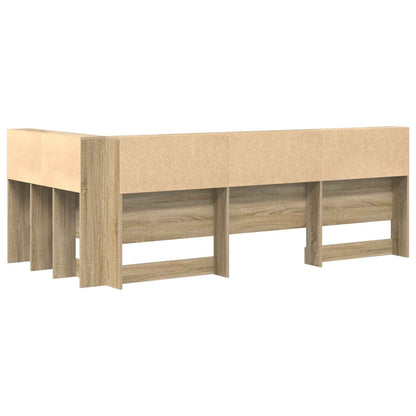Storage Headboard with Shelf Sonoma Oak 100 cm Engineered Wood