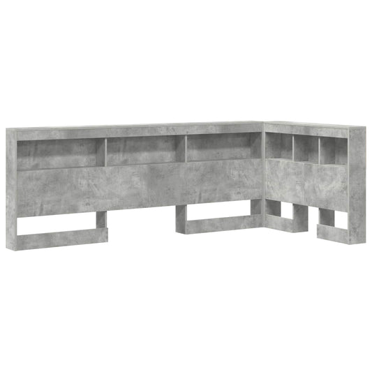 Storage Headboard Concrete Grey 100 cm Engineered Wood