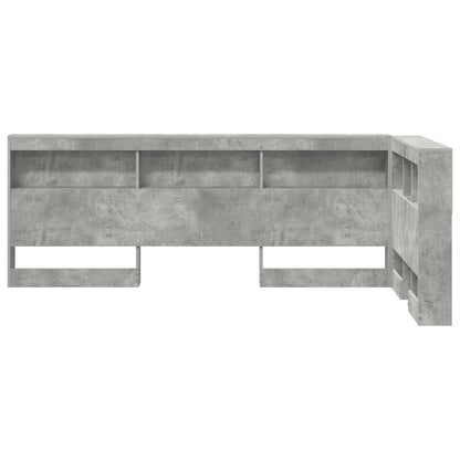Storage Headboard Concrete Grey 100 cm Engineered Wood