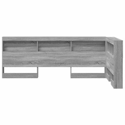 Storage Headboard with Shelf Grey Sonoma 100 cm Engineered Wood