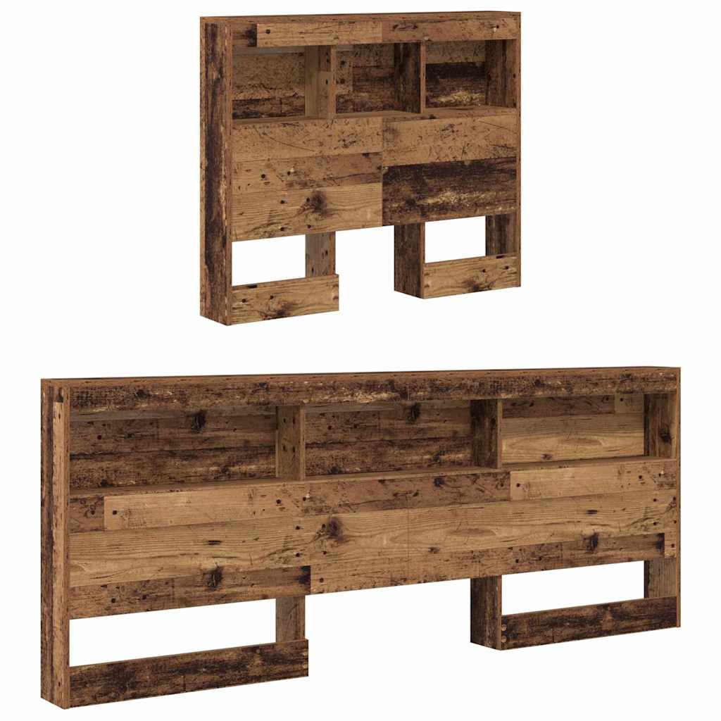 Storage Headboard with Shelf Old Wood 100 cm Engineered Wood