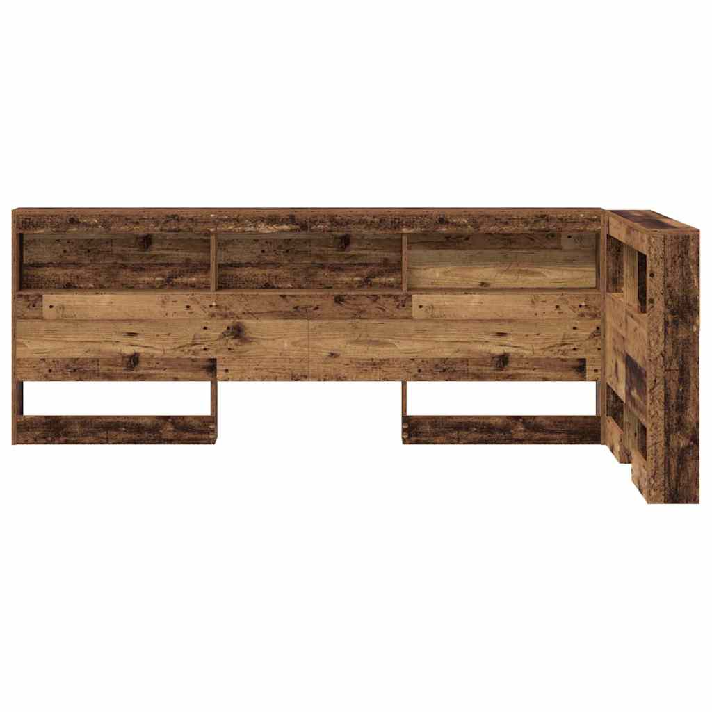Storage Headboard with Shelf Old Wood 100 cm Engineered Wood