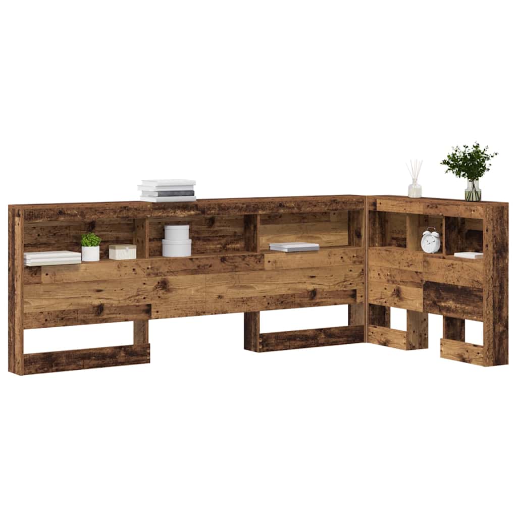 Storage Headboard with Shelf Old Wood 100 cm Engineered Wood