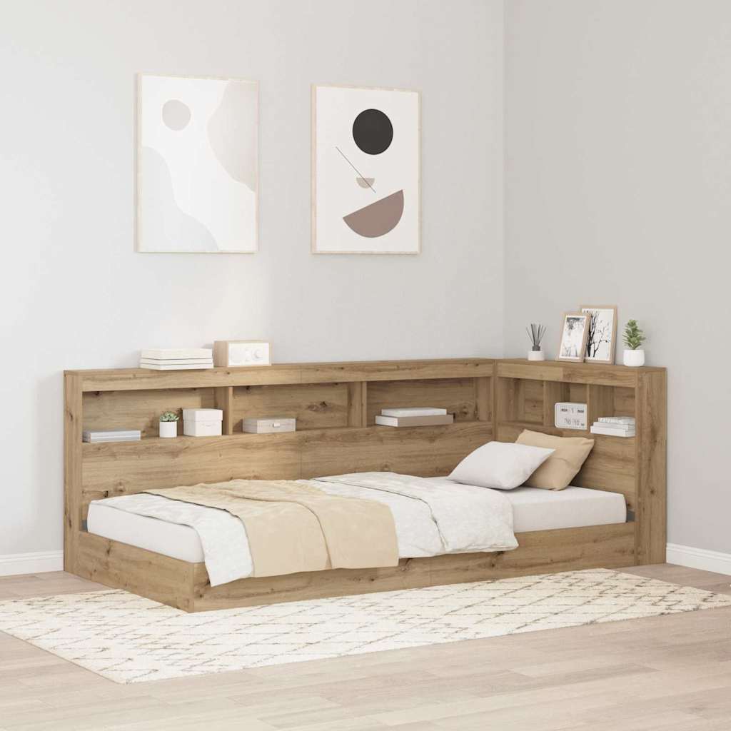 Storage Headboard Artisan Oak Engineered Wood