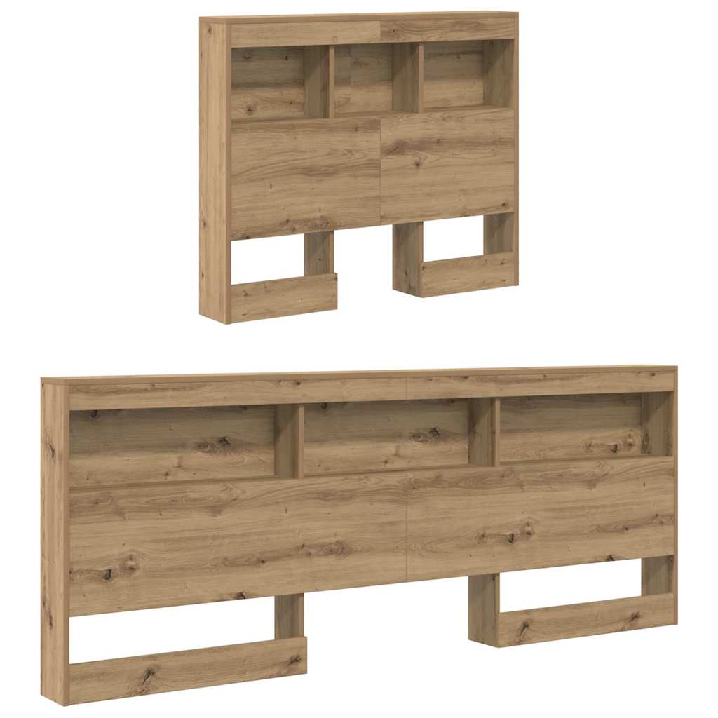 Storage Headboard Artisan Oak Engineered Wood