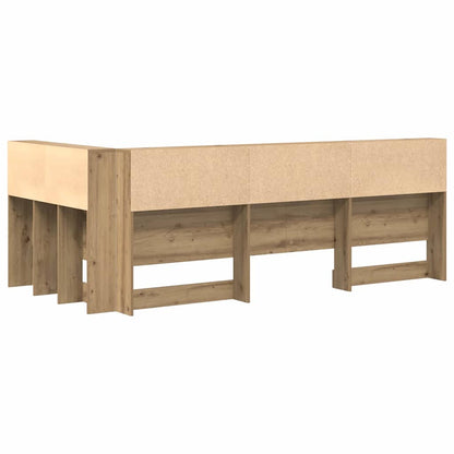 Storage Headboard Artisan Oak Engineered Wood