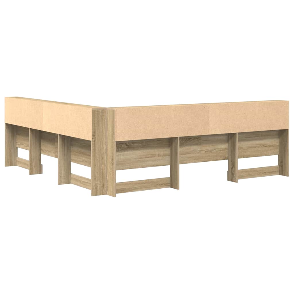 Storage Headboard Sonoma Oak Engineered Wood
