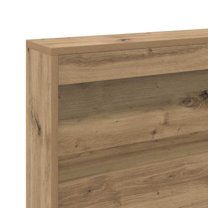 Storage Headboard with Shelf Artisan Oak 200 cm Engineered Wood