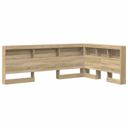 Storage Headboard with Shelf Sonoma Oak 120 cm Engineered Wood