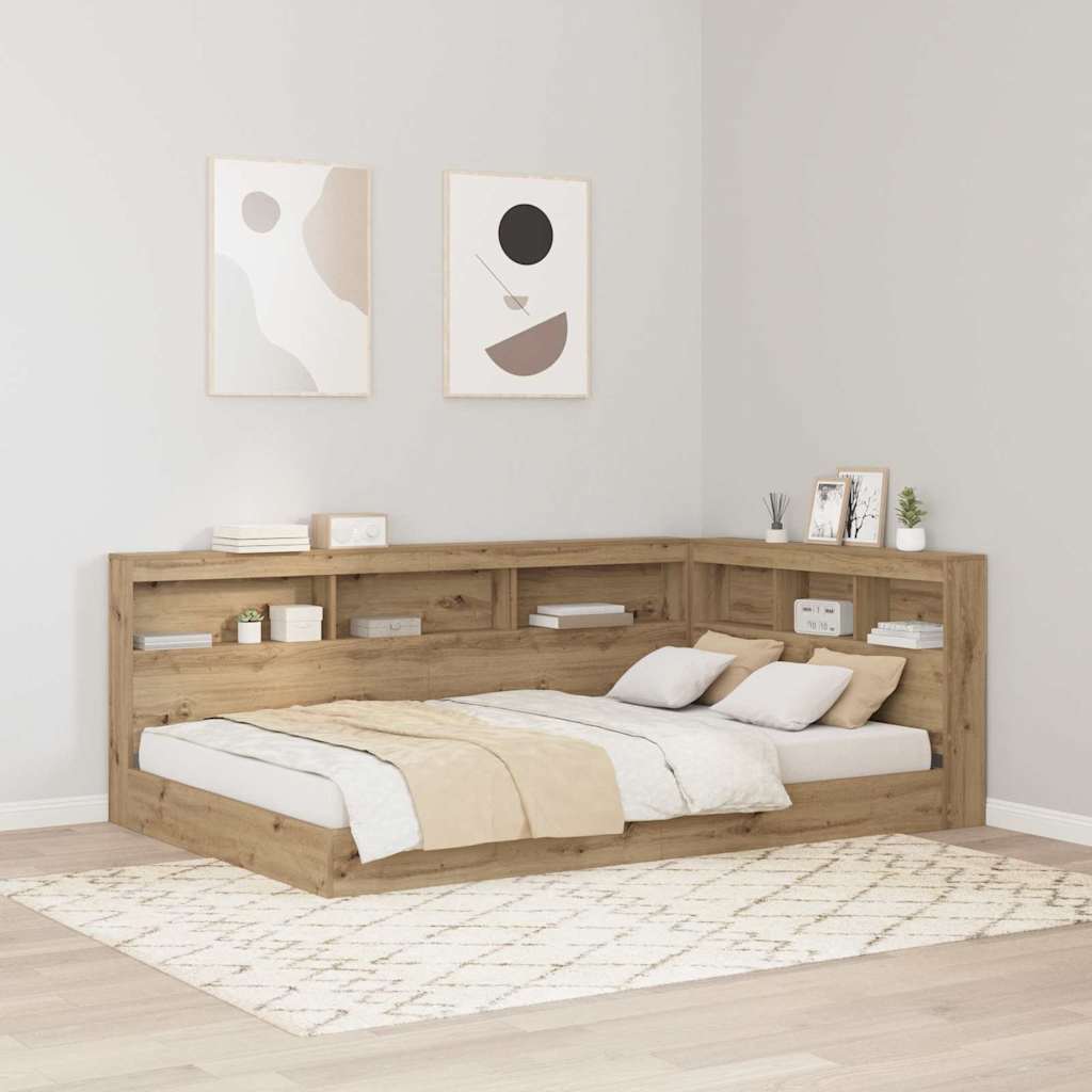 Storage Headboard Artisan Oak Engineered Wood